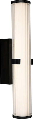 Applique-Moderna-Morsetto-Acciaio-Nero-Vetro-Bianco-Led-19W-3000K