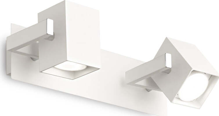 Applique-Moderna-Mouse-Metallo-Bianco-2-Luci-Gu10
