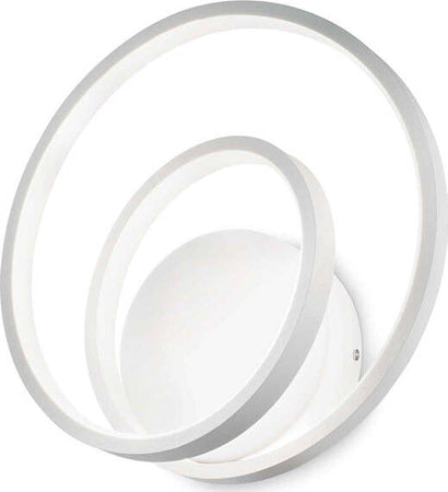 Applique-Moderna-On-Off-Oz-Metallo-Bianco-Led-28W-3000K-Luce-Calda