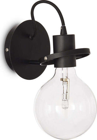 Applique-Moderna-Radio-Metallo-Nero-1-Luce-E27-8W-3000K-Luce-Calda