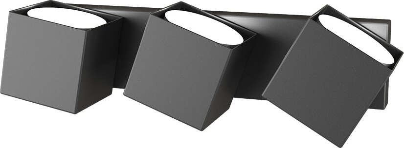 Applique-Moderna-Rotation-Metallo-Grigio-Antracite-3-Luci-Gx53