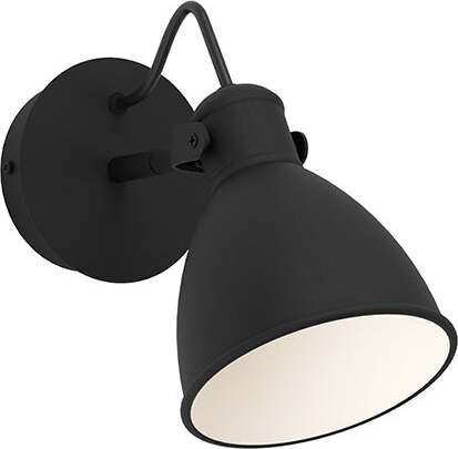Applique-Moderna-San-Peri-1-Luce-Acciaio-Nero-E-Bianco