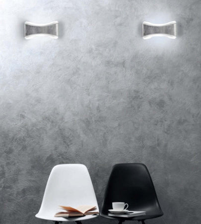 Applique-moderna-Selene-illuminazione-IONICA-1035-011-009-033-006-R7s-LED-metallo-biemissione-lampada-parete
