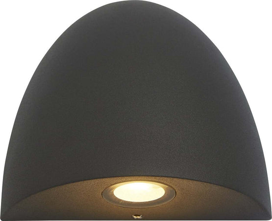 Applique-Moderna-Sentinella-Alluminio-Nero-Vetro-Trasparente-Led-3,48W-3000K