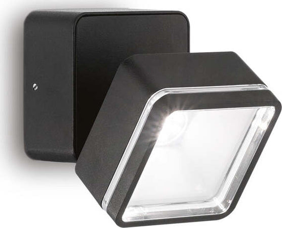 Applique-Moderna-Square-Omega-Metallo-Nero-Led-7W-4000K-Luce-Naturale