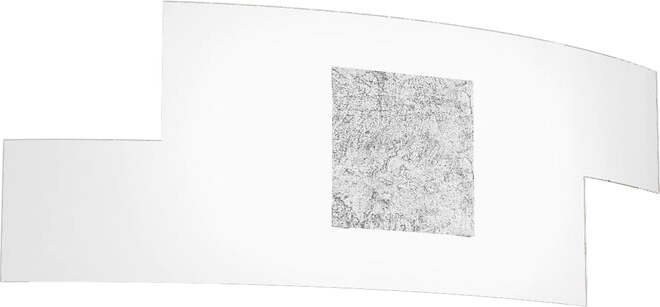 Applique-Moderna-Tetris-Color-Metallo-Foglia-Argento-Vetro-Bianco-2-Luci-E27