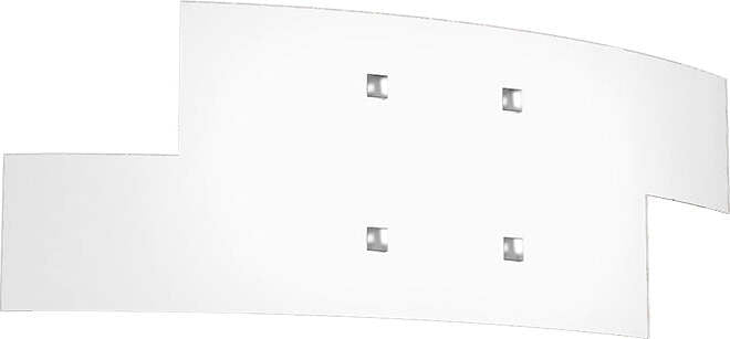 Applique-Moderna-Tetris-Metallo-Bianco-Vetro-2-Luci-E27