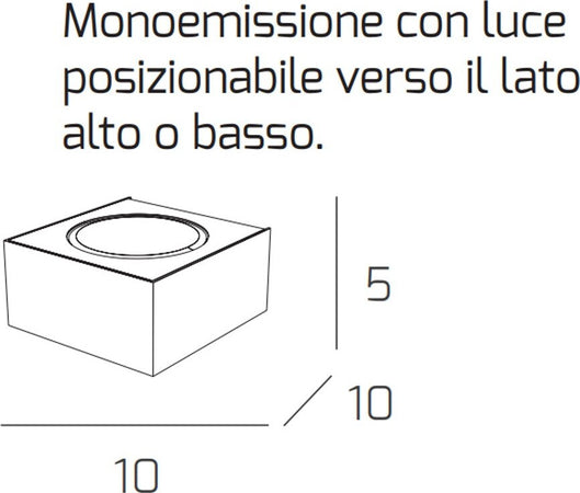 Applique-moderna-Top-Light-PLATE-1129-AP-Gx53-LED-metallo-monoemissione-lampada-parete