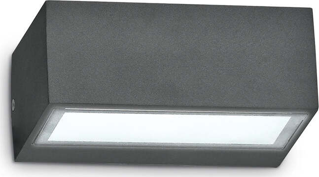 Applique-Moderna-Twin-Alluminio-Antracite-1-Luce-G9-3W-3000K-Luce-Calda