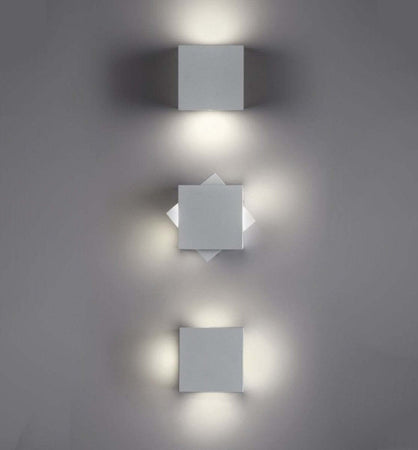 Applique-moderno-Cattaneo-illuminazione-QUADRETTO-761-10A-LED-8.8W-960LM-3000°K-lampada-parete-alluminio-interno-IP20
