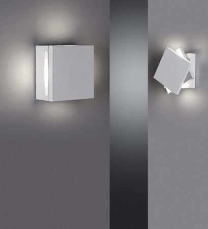 Applique-moderno-Cattaneo-illuminazione-QUADRETTO-761-10A-LED-8.8W-960LM-3000°K-lampada-parete-alluminio-interno-IP20
