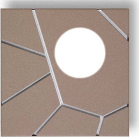 Applique-moderno-Cattaneo-STREET-SYSTEM-873-20PA-LED-9W-GX53-lampada-soffitto-parete-componibile-metallo-verniciato