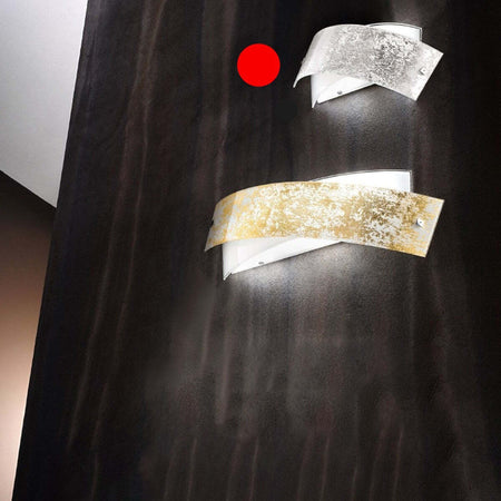 Applique-moderno-Gea-Luce-CAMILLA-AP-FO-E14-LED-vetro-lampada-parete