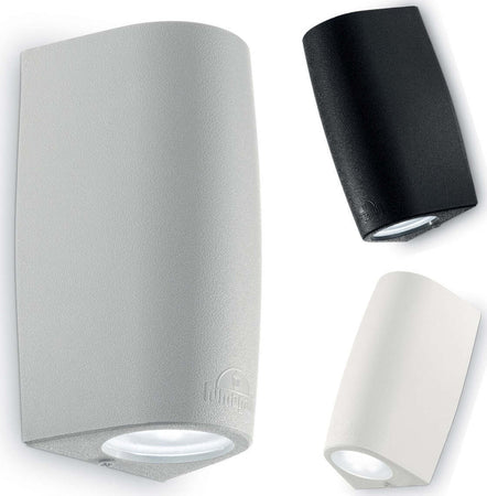 Applique-moderno-Ideal-Lux-KEOPE-AP2-147772-147819-147796-GU10-LED-IP55-biemissione-resina-lampada-parete