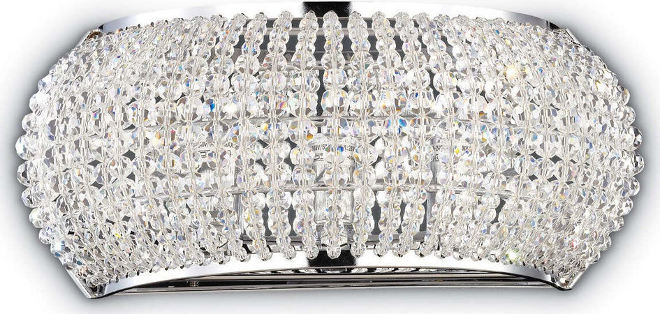Applique-moderno-Ideal-Lux-PASHA'-AP3-082264-G9-LED-cristallo-lampada-parete