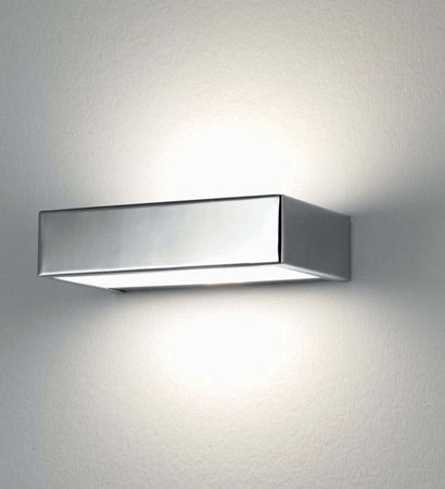 Applique-moderno-Illuminando-BRIK-1-R7s-LED-metallo-vetro-lampada-parete-biemissione