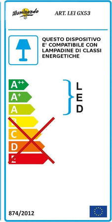 Applique-moderno-Illuminando-LEI-LEIGX53SL-GX53-LED-lampada-parete-metallo-biemissione-monoemissione