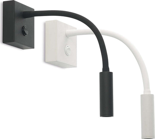 Applique-moderno-Pan-International-LONDON-LED-alluminio-lampada-parete-orientabile