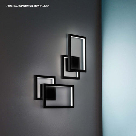 Applique-moderno-Perenz-CROSS-6598-N-CT-LED-nero-lampada-parete