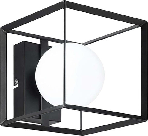 Applique-moderno-Perenz-CUBE-6691-E27-LED-15x15-lampada-parete-metallo-gabbia
