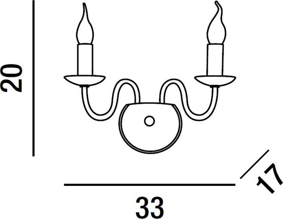 Applique-moderno-Perenz-DUCALE-6266-B-E14-LED-lampada-parete