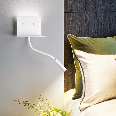 Applique-moderno-Perenz-LEVEL-6636-LED-USB-9W-456LM-3000°K-lampada-parete-bianco-nero-braccio-flessibile-IP20