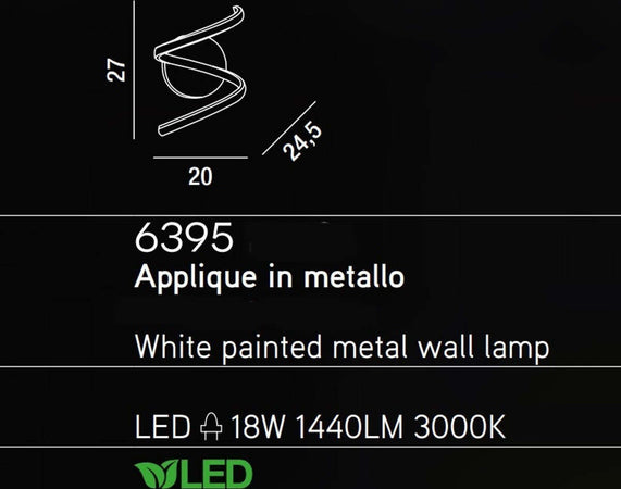 Applique-moderno-Perenz-NEST-6395-B-LC-LED-lampada-parete-bianco