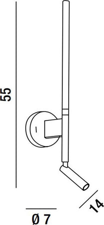 Applique-moderno-Perenz-RAMON-6654-N-LC-LED-metallo-lampada-parete-spot-orientabile