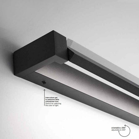 Applique-moderno-Perenz-SWAY-6632-N-CT-LED-lampada-parete-orientabile-basculante