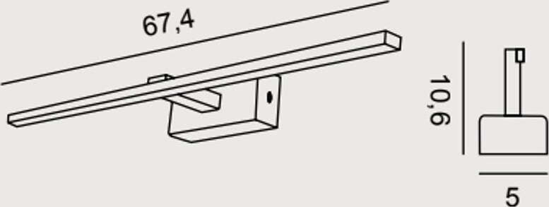 Applique-moderno-Promoingross-ELEGANCE-A67-LED-metallo-pvc-lampada-parete-monoemissione