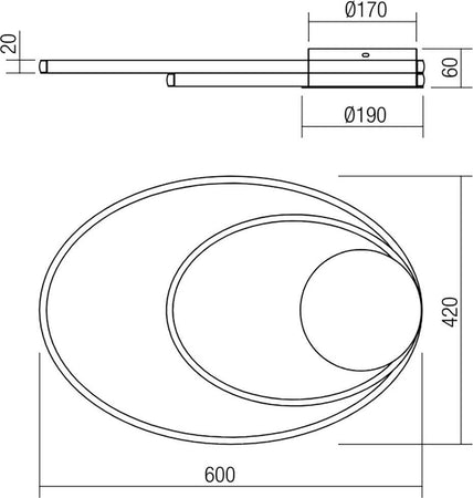 Applique-moderno-Redo-group-NEXUS-45W-LED-lampada-parete-illuminazione-indiretta