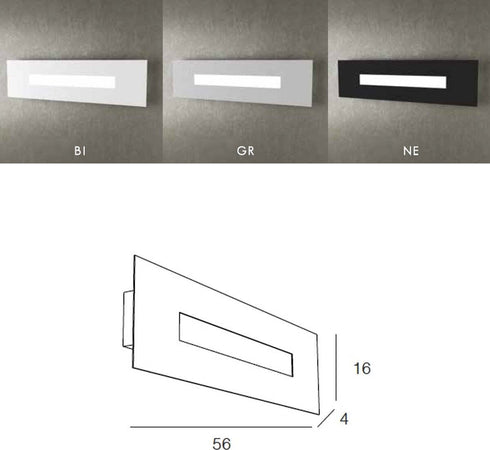 Applique-moderno-Top-Light-WALLY-1138-60-2G11-LED-metallo-plexiglass-lampada-parete