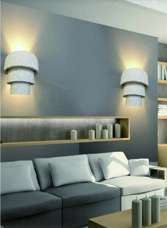 Applique-Parete-In-Gesso-Effetto-Pietra-Verniciabile-Moderno-Attacco-E14-Gs-e56