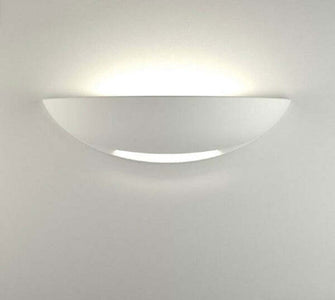 Applique-Parete-Mezza-Luna-Gesso-Doppia-Emissione-Verniciabile-Attacco-R7s