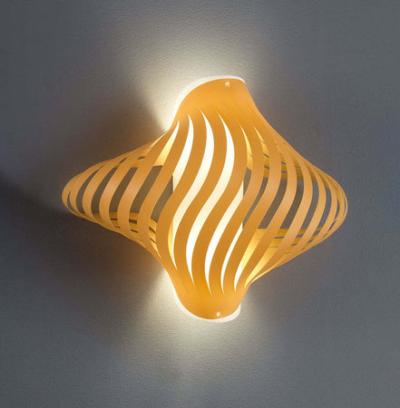 Applique-Plafoniera-2-Luci-Shell-In-Polilux-Ocra-Made-In-Italy