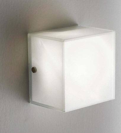 Applique-plafoniera-Illuminando-CUBIC-G9-11CM-LED-lampada-parete-soffitto-moderna-vetro-bianco-interno