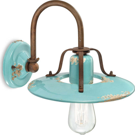 Applique-rustica-Ferroluce-Retrò-COUNTRY-C1440-E27-LED-ceramica-lampada-parete