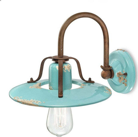 Applique-rustica-Ferroluce-Retrò-COUNTRY-C1440-E27-LED-ceramica-lampada-parete