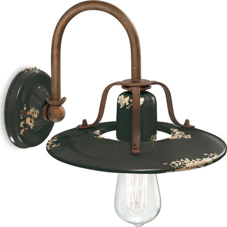Applique-rustica-Ferroluce-Retrò-COUNTRY-C1440-E27-LED-ceramica-lampada-parete