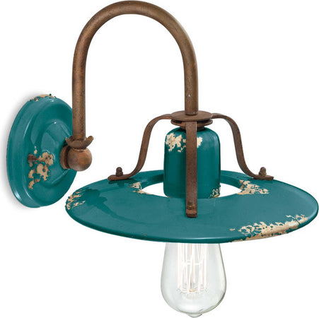 Applique-rustica-Ferroluce-Retrò-COUNTRY-C1440-E27-LED-ceramica-lampada-parete