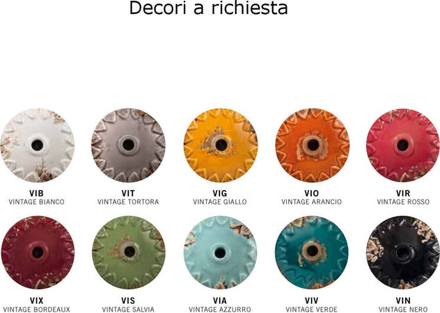 Applique-rustica-Ferroluce-Retrò-VINTAGE-C304-E14-LED-ceramica-lampada-parete