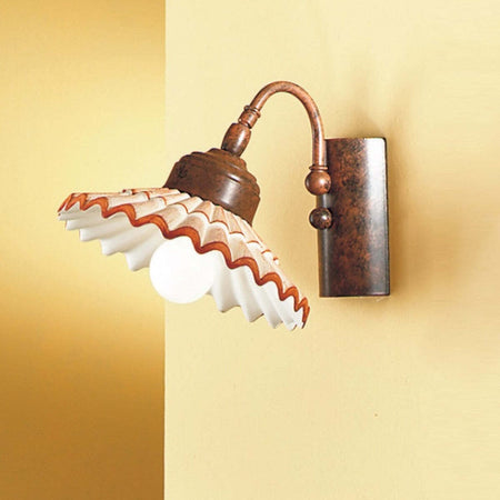 Applique-rustico-Due-P-illuminazione-VANIA-AP1-E14-LED-ceramica-lampada-parete
