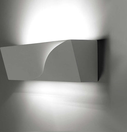 Applique-SF-PELLENE-T200-G9-LED-22CM-gesso-bianco-verniciabile-lampada-parete-biemissione-luce-indiretta-interno