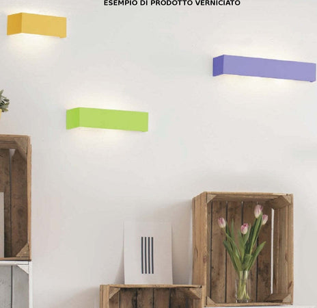 Applique-SF-TEOS-T174.12-G9-LED-47.5CM-gesso-bianco-verniciabile-lampada-parete-biemissione-interno