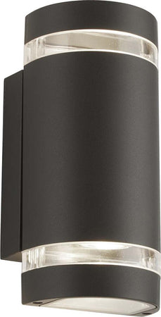 Applique-Sheffield-Alluminio-Grigio-Policarbonato-Trasparente-2-Luci-Gu10