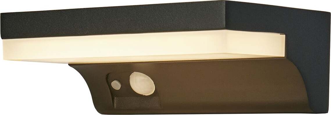 Applique-Solare-Alluminio-Nero-Policarbonato-Bianco-Led-2W-3000K-Luce-Bassa