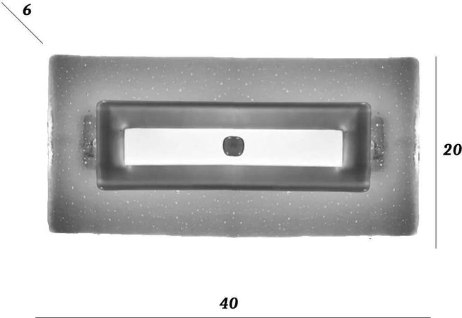 Applique-vetro-grigio-Familamp-COOPER-351-AP-3650LM-LED-integrato-lampada-parete-moderna-artigianale