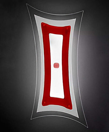 Applique-vetro-rosso-Familamp-BLOSSOM-353-AP-3650LM-LED-integrato-lampada-parete-moderna-artigianale-camerette
