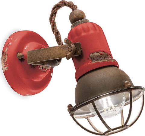 Applique-Vintage-Loft-Ferro-E-Ceramica-Rosso-1-Luce-E14