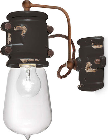 Applique-Vintage-Urban-Ferro-E-Ceramica-Nero-1-Luce-E27-22Cm